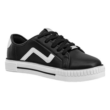 Tenis-Casual-Preto-e-Branco-Kids-Cadarco-Detalhe-Lateral-|-Molekinha-Tamanho--27---Cor--PRETO-0